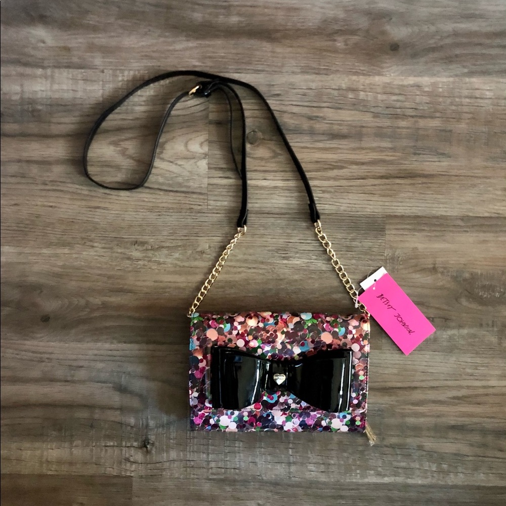 HP ๐ NWT Betsy Johnson Confetti Crossbody - Picture 2 of 12